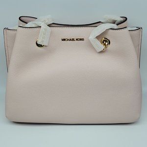 Michael Kors Teagen Large Long Drop Satchel Powder Blush Pink